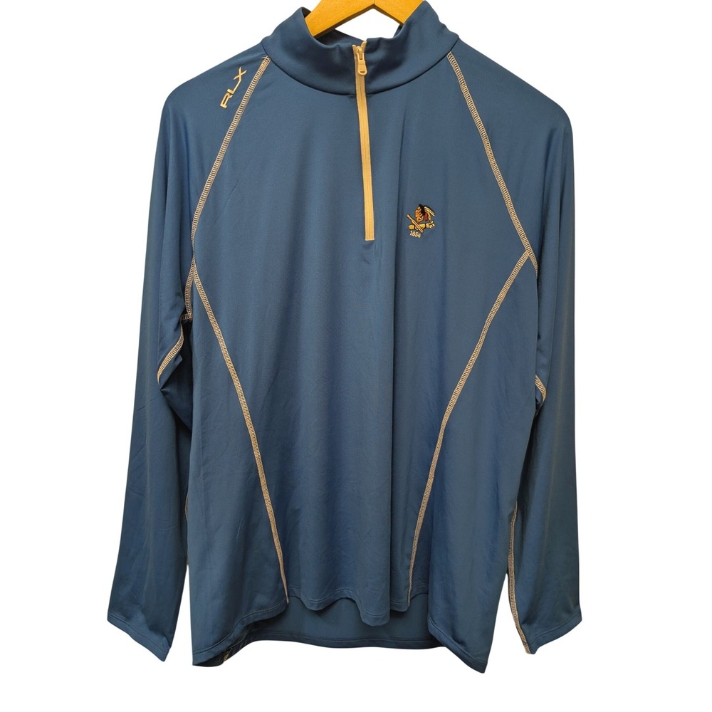 RLX Ralph Lauren Jersey Quarter-zip Pullover Active Golf Shirt XL Embroidered*